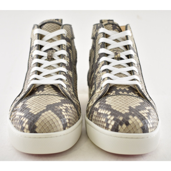 Christian Louboutin Louis Orlato Flat Python Ghost Roccia High Top Sneaker 44 11 - Picture 6 of 13